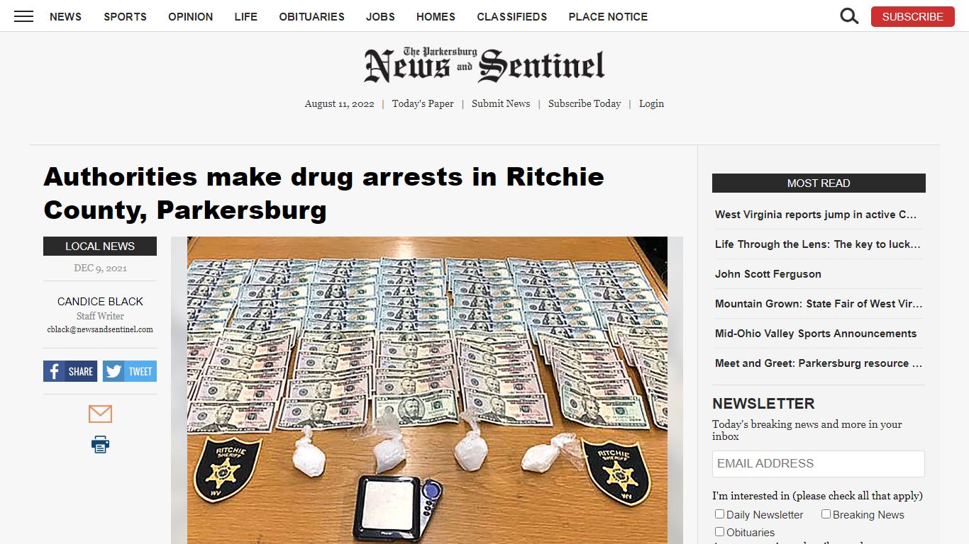 Authorities make drug arrests in Ritchie County, Parkersburg
